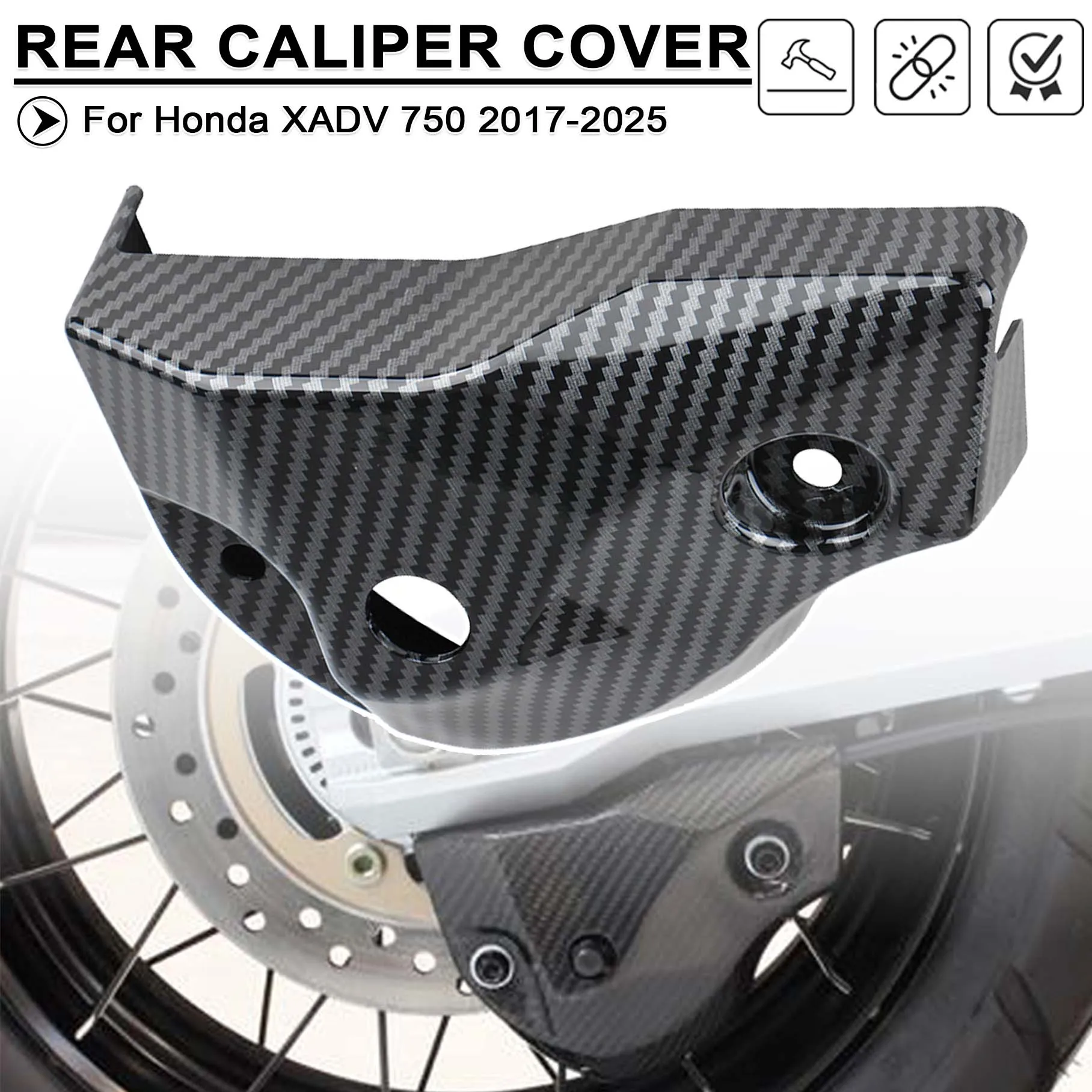 

Для Honda XADV 750 X-ADV 750 2017-2024 2025 мотоциклетный задний суппорт, крышка палубы, тормозной насос, защита декора, цвет углеродного волокна
