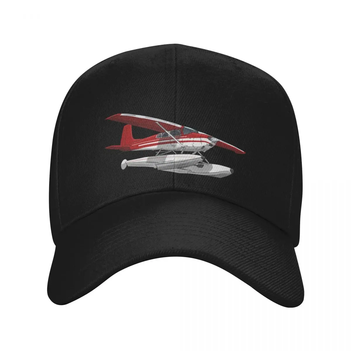 

Red Seaplane Baseball Cap Funny hats Hat Luxury Brand Big Size Hat Man Women's