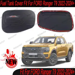 Matte Black Gas Fuel Tank Cover Trim Sticker Door Protection Protector Decoration For 2022 FORD RANGER 2024 2023 T9 Accessories