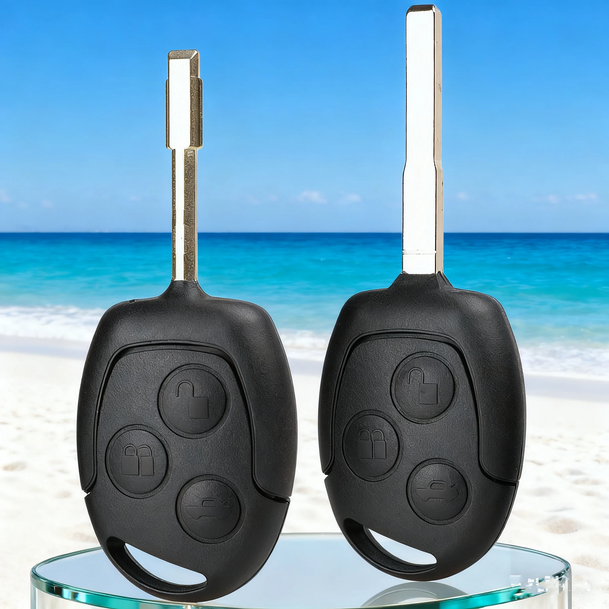 

Чехол для автомобильного ключа jingyuqin с 3 кнопками для Ford Focus, Fiesta, Mondeo, C-MAX, Fusion, Transit с лезвием HU101 Fo21