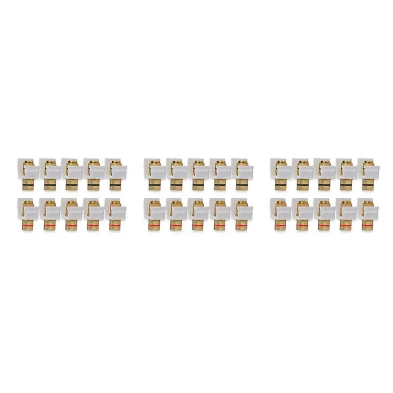 

FFYY-Speaker Post Snap-In Banana Keystone Jack - White, 30Pcs