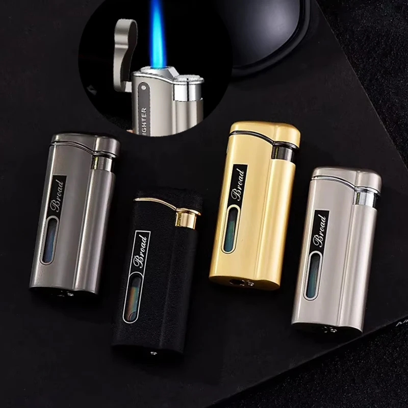 

Cigar lighter,visible gas butane turbine gun,portable metal lighter, smoke accessories,suitable for Halloween and birthday gifts