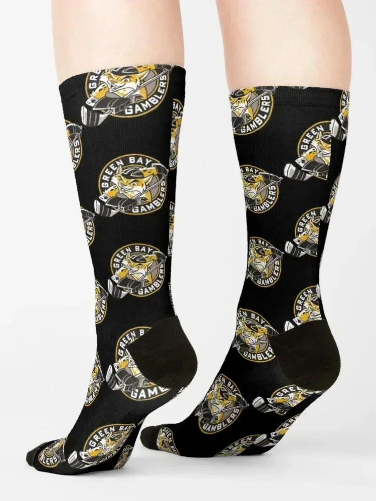 Green Bay Gamblers Socks Soccer happy luxe cartoon Designer Man Socks Women's
