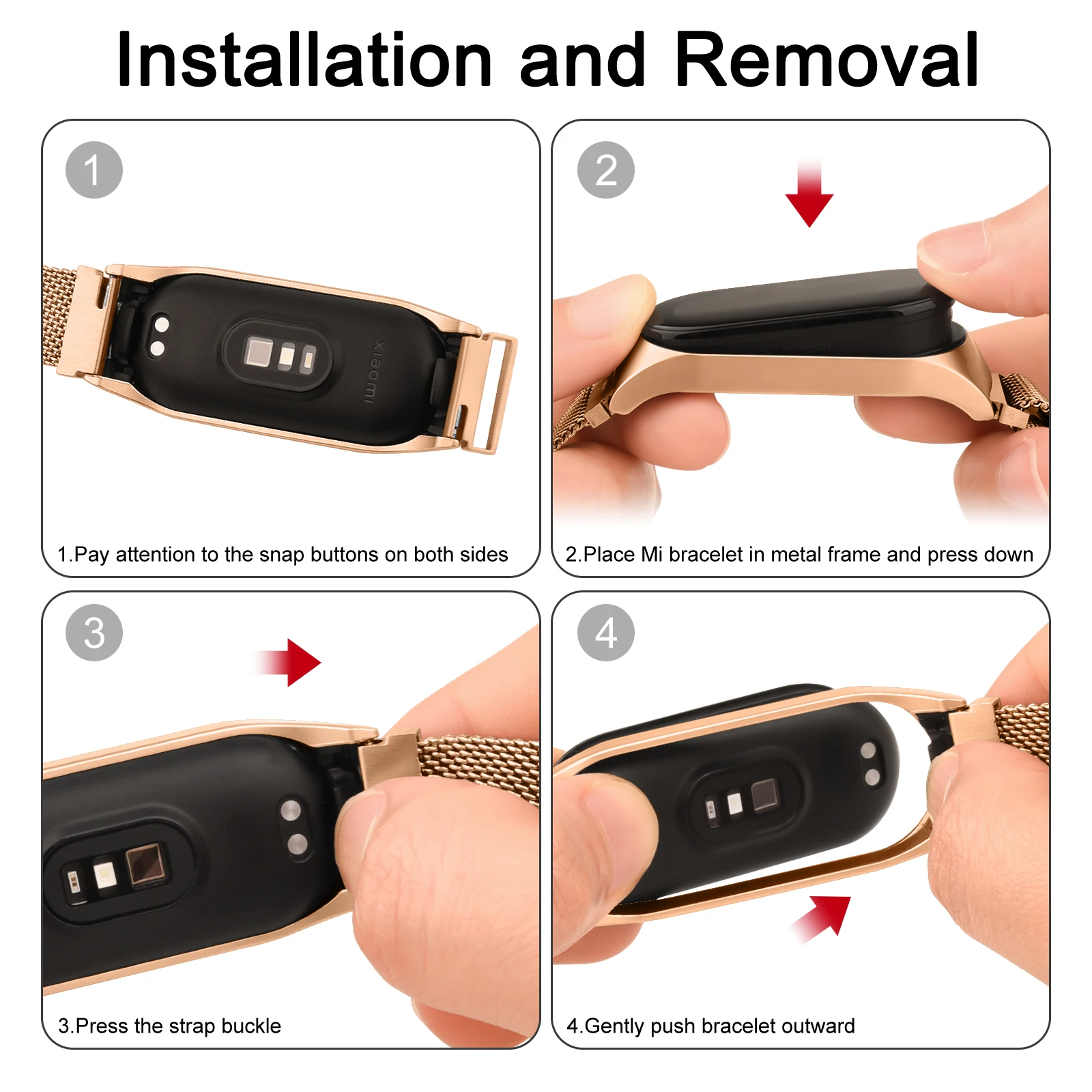 Metal Magnetic Strap For Xiaomi MI Band 7 Smartwatch Watchband Replacement For Xiaomi Miband 7 Wristband Accessories image 4