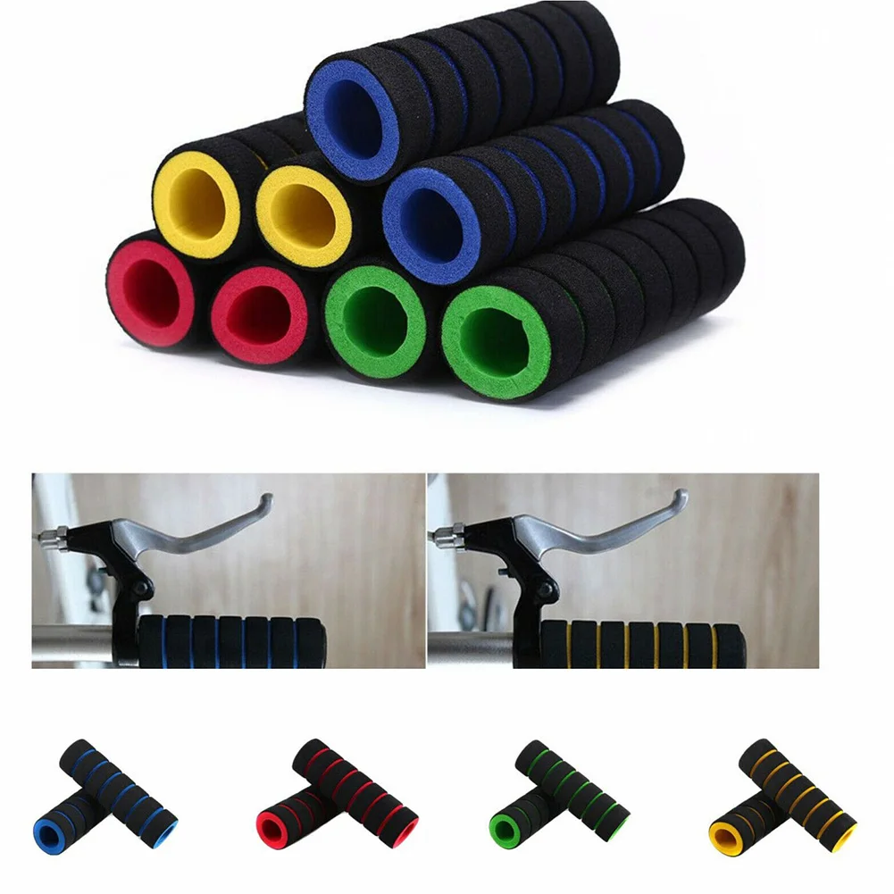 1Pair Bicycle Sponge Handle Bike Racing Bicycle Motorcycle Handle Hand Bar Grip Foam Sponge Cover Case Bike Parts Components