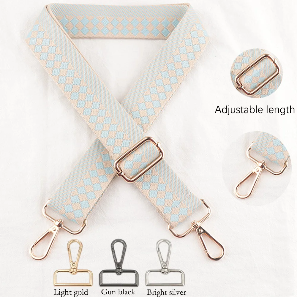 3.8CM Nylon Shoulder Strap Diy requintado bordado Universal elegante durável precisão tecida alça de ombro diagonal