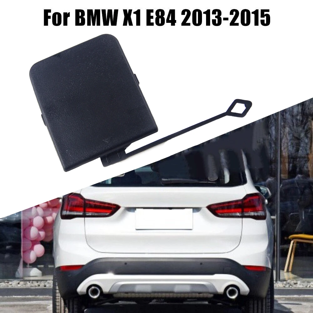 1pc Left Rear Bumper Tow Hook Cover Cap 51127303815 Fit For BMW E84 2013-2015 Plastic Black Cover Exterior Parts