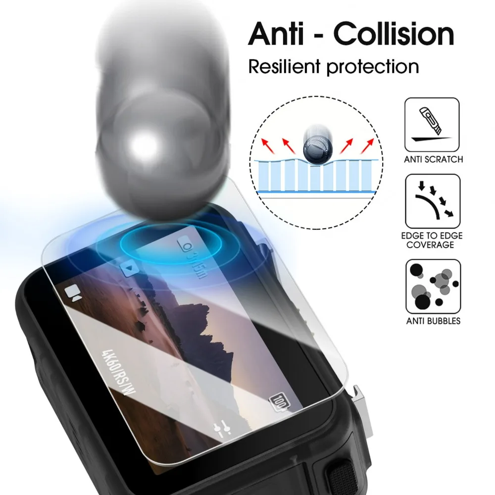 واقي شاشة من الزجاج المقسى سهل التركيب لـ DJI Osmo Nano HD عدسة شفافة مضادة للخدش طبقة رقيقة واقية زجاجية لـ Osmo Nano