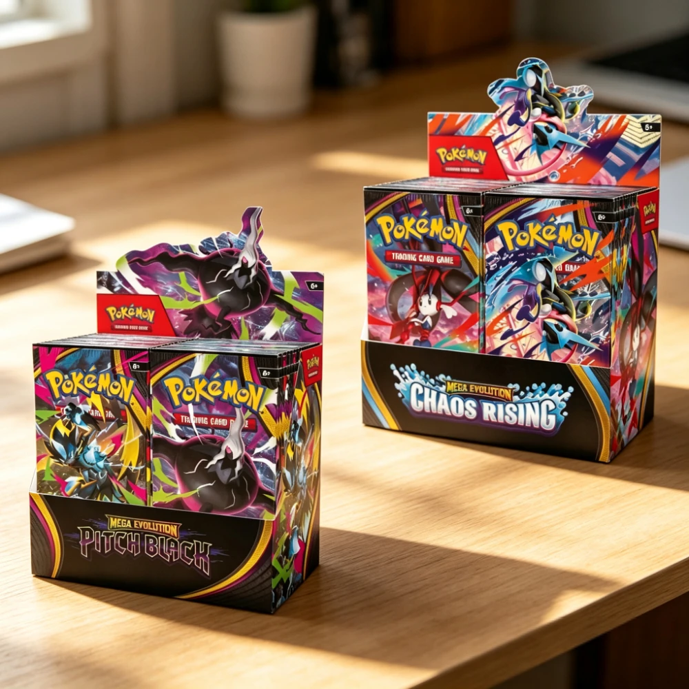 Pokémon TCG: Mega Evolution-Pitch Black Booster Display Box CHAOS RISINC Ascended Heroes Phantasmal Flames TCG Trading Cards Set