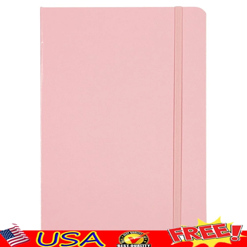 دفتر ملاحظات بغلاف مقوى مع صفحات مسطرة منقطة مرجعية للسفر والمكتب والمدرسة 200 ورقة 100 صفحة كبيرة