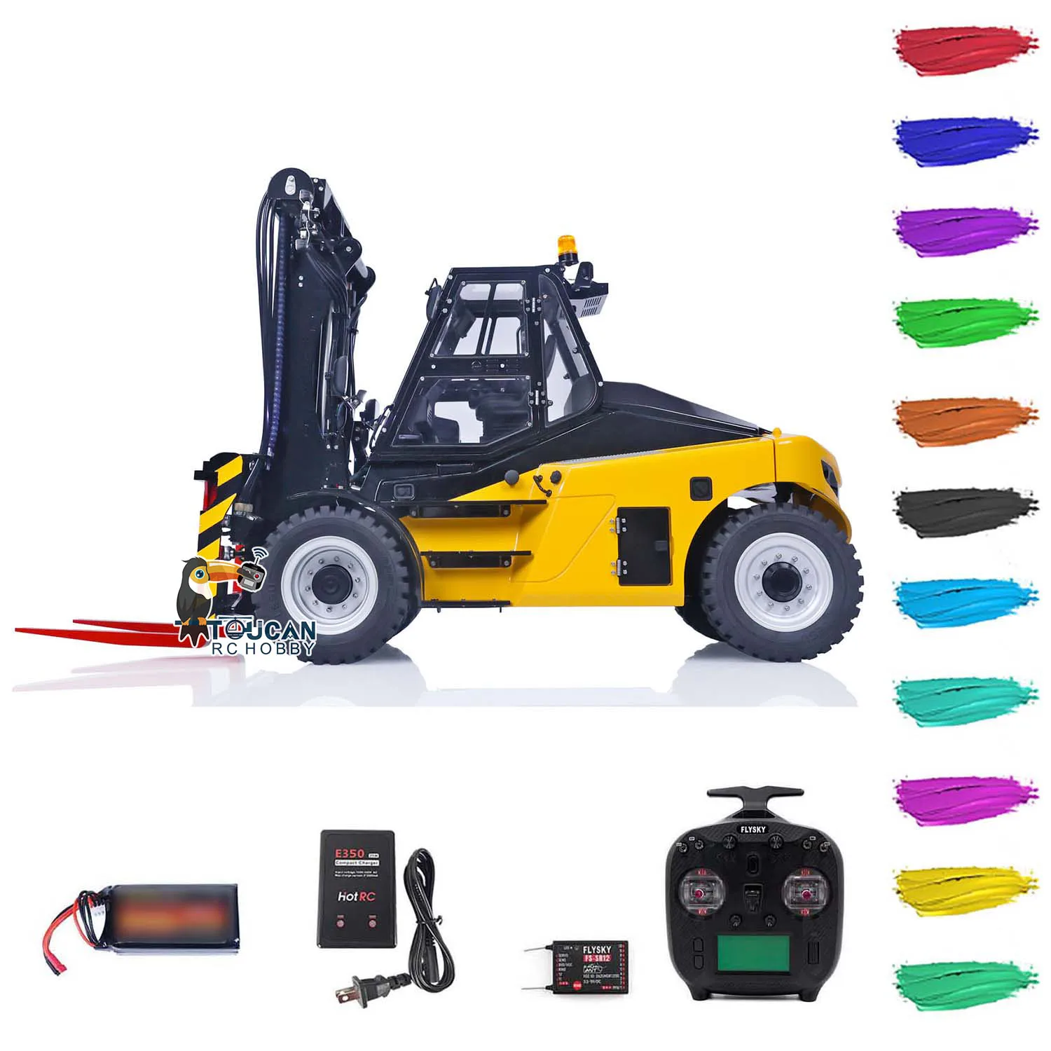 

LESU 1/14 RC Hydraulic Forklift Aoue-LD160S RTR Metal TOUCAN Controlled Car Truck Model Painted Toy Light Sound THZH1570