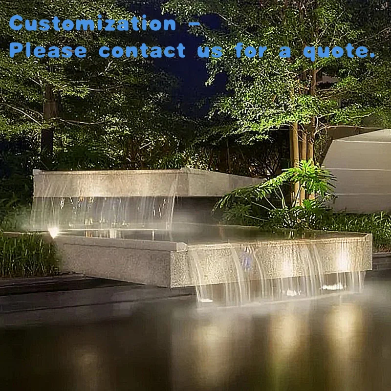 

custom.Drawing Wire Rain Running Waterfall Curtain Full-color Linear Fountain Outdoor Garden Waterfall