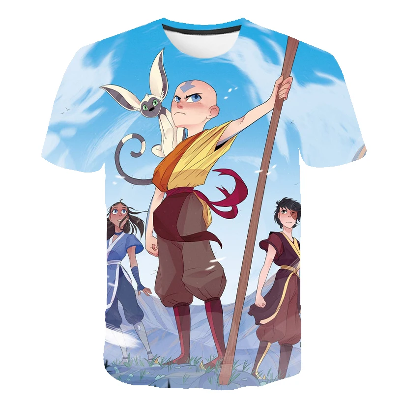 Anime Avatar The Last Airbender T Shirts 3D Print Summer T Shirt Fashion Kids Casual Boys Girls Unisex Crew Neck Tshirt Tops