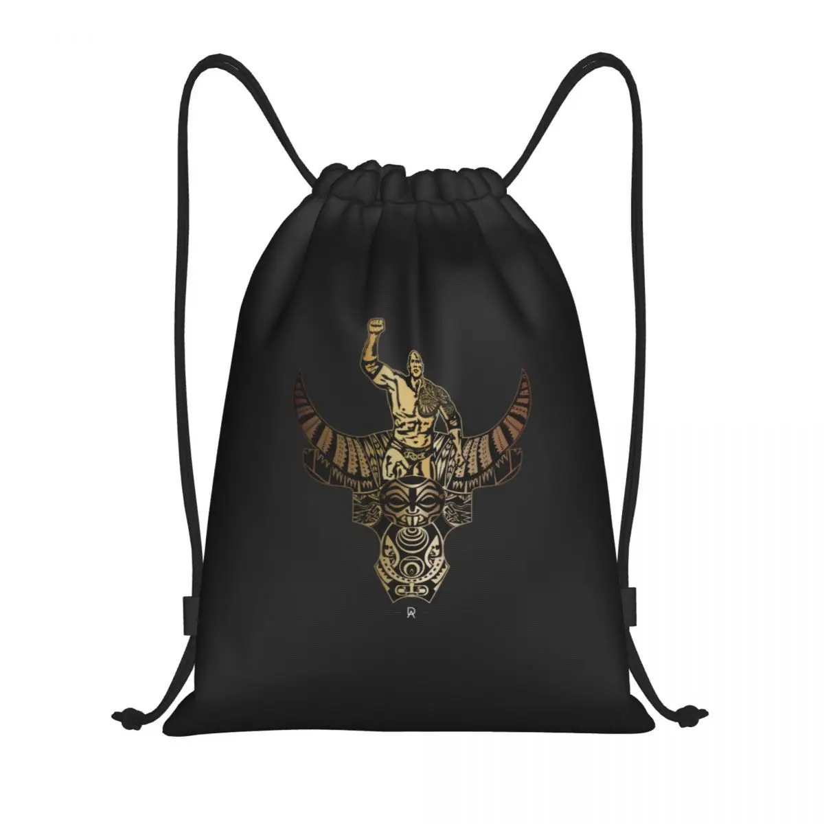 Dwayne Johnson Bull Drawstring Backpack Sports Gym Bag for Women Men Shopping Sackpack