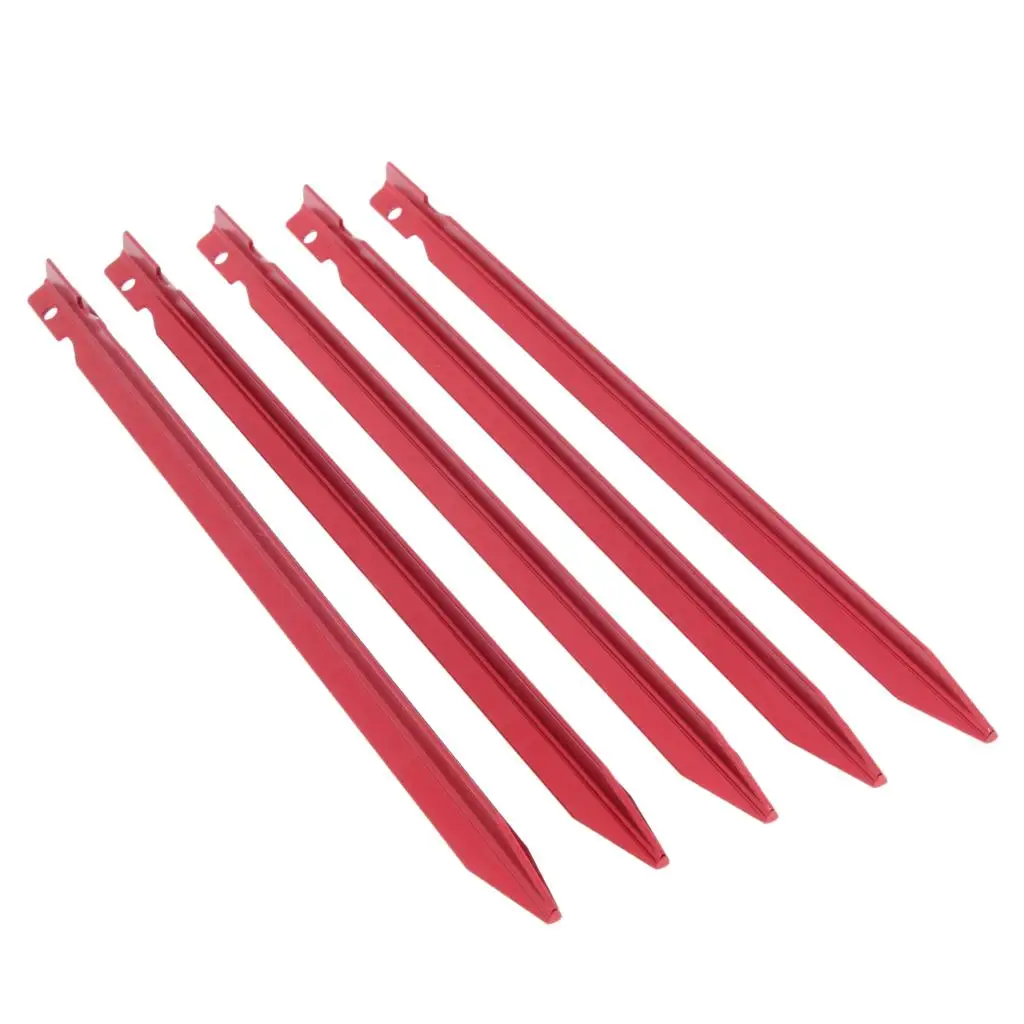 5pcs 9inch Tent Pegs Garden Stakes Tarp Triangular Shape Nails Outdoor Hiking