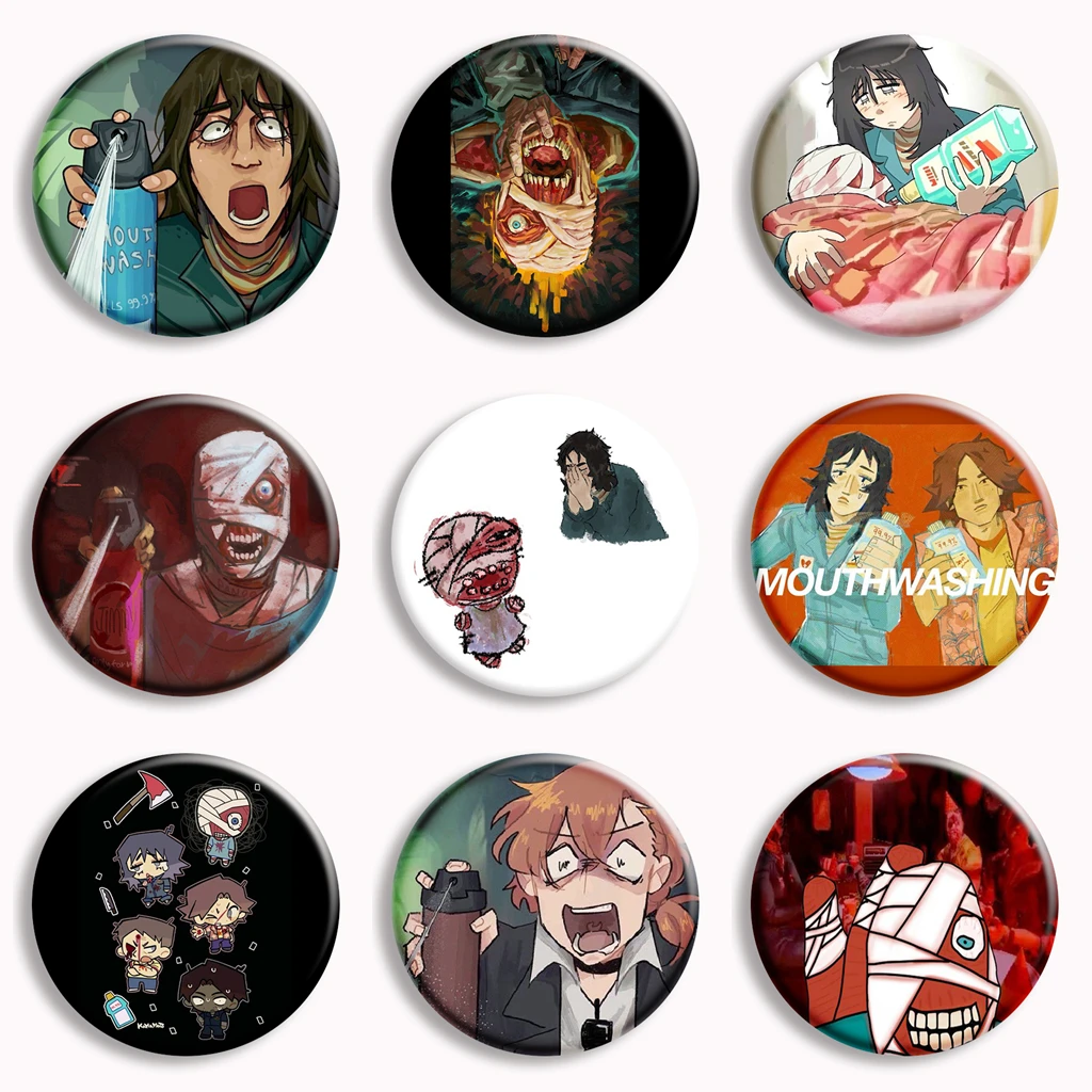 Hot Horror Game Mouthwashing Funny Meme Soft Button Pin Anya Daisuke Jimmy Swansea‌‌ Fun Memes Brooch Badge Bag Decor Fans Gifts