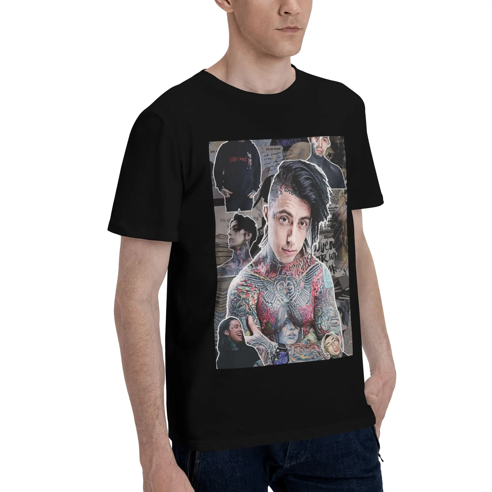 

ronnie radke фотоколлаж высокого качества мужская футболка больших размеров мужские хлопковые футболки с круглым вырезом короткие летние мужские