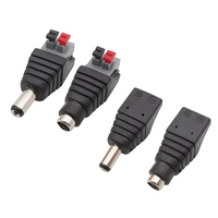 5.5 x 2.1mm DC Power Male Female Jack Plug LED Strip Connector Adapter For 5050 3528 Single Color CCTV Camera