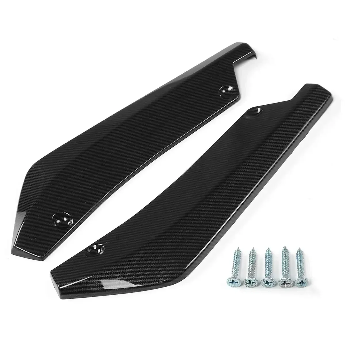 Carbon Fiber Look Universal Car Rear Bumper Protector Lip Wrap Splitters For BMW E39 E46 E53 E90 E92 E93 E60 E61 X5 Body Kit