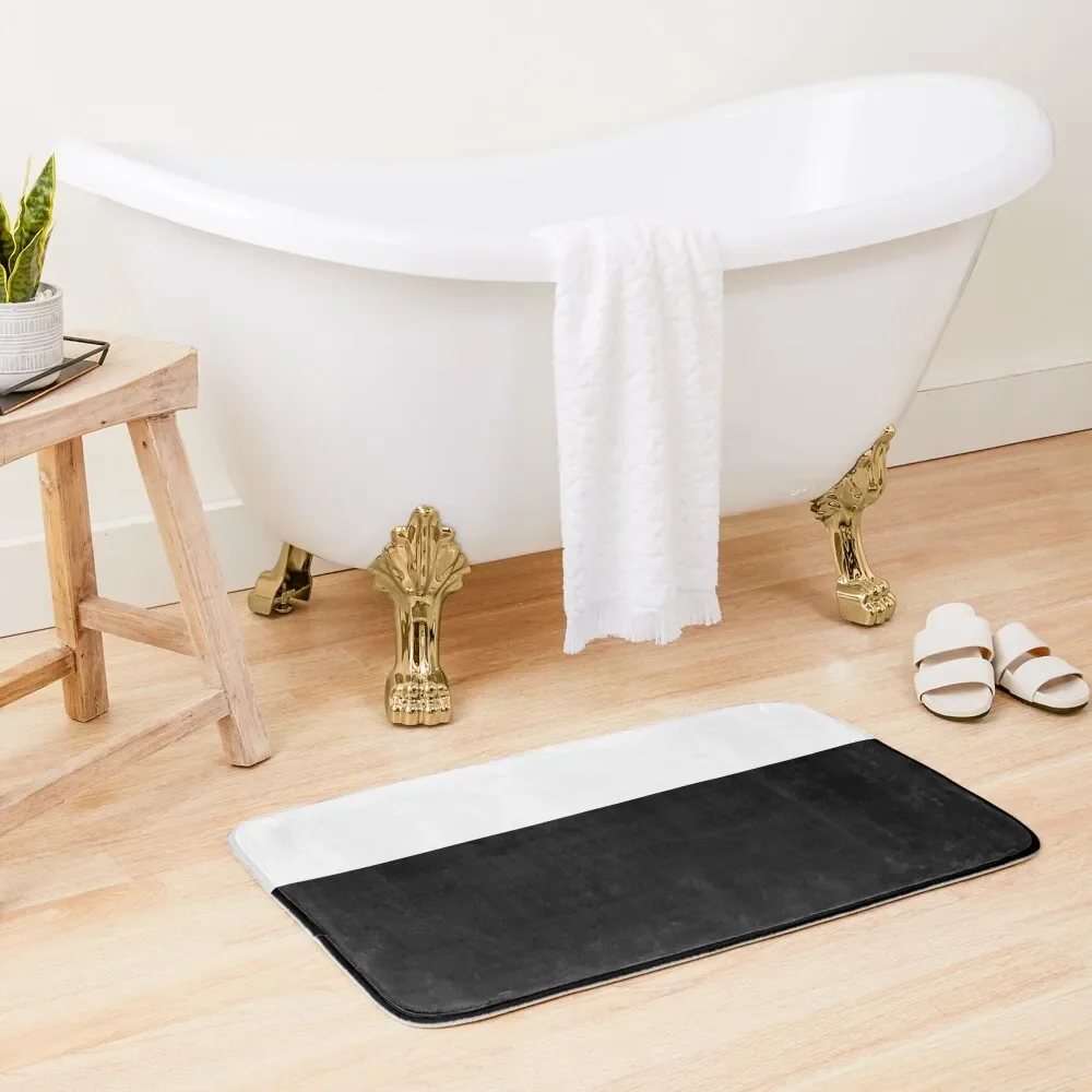 Black White Color Block Bath Mat Toilet Rug House Entrance Rugs Living Room Bathroom Accessories Sets Luxury Mat