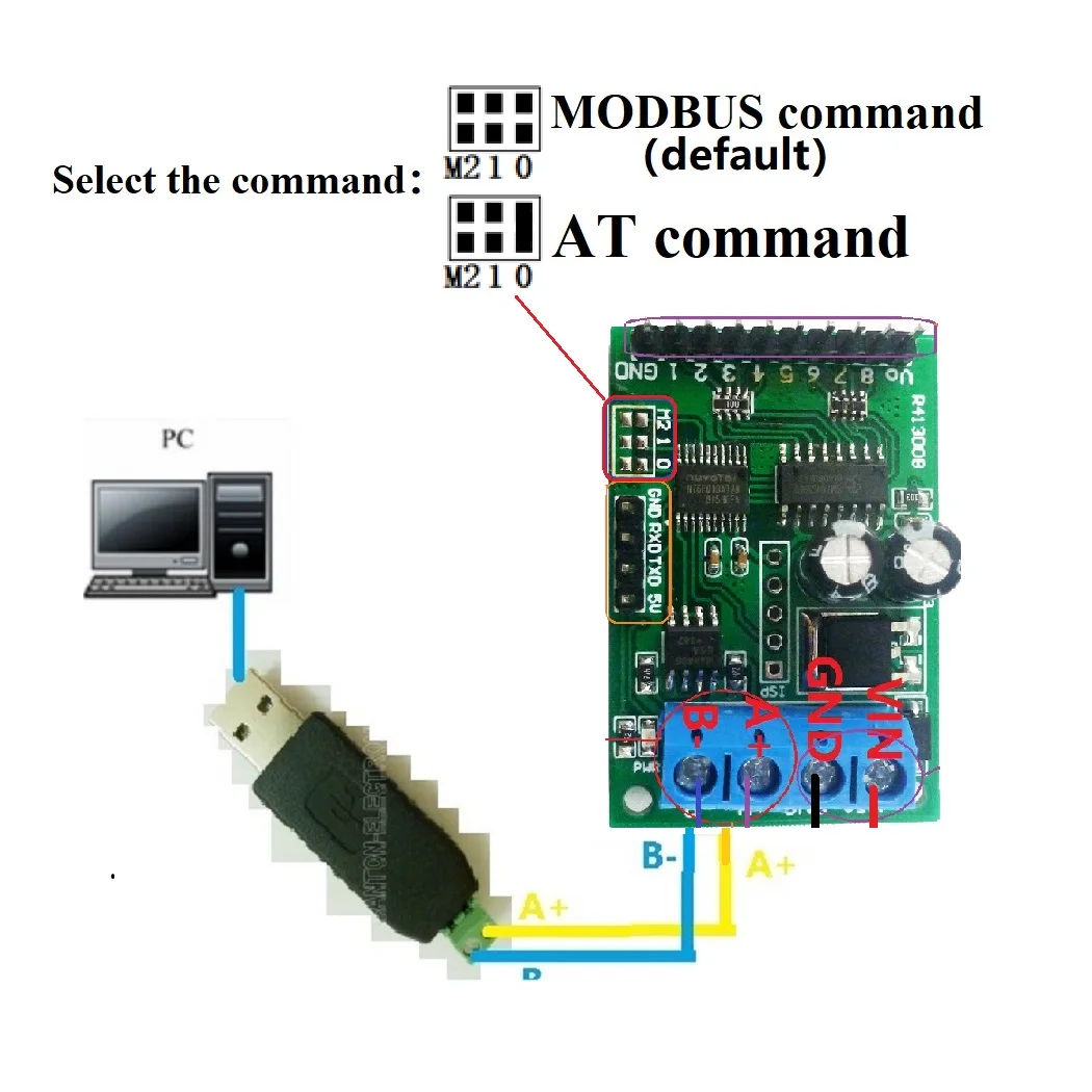 4pcs Dual RS485 RS232(TTL) Modbus AT Command Switch Module for Relay Control, IO Switching, NPN PNP Support