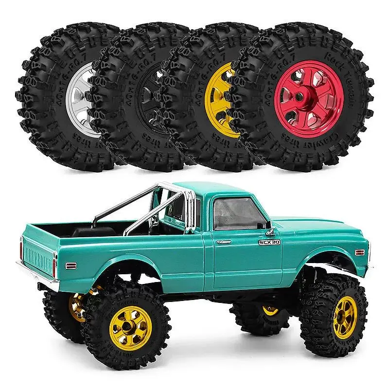 

1/30 SCX30 0.7-inch wheel hub, tires, Ford Bronco, Jeep Wrangler K10 Ascent-32 D417