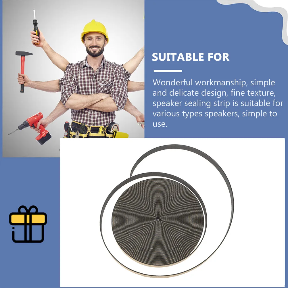 

10M Speaker Sealing Pad EVA Shockproof Sticky Strip Adhesive Design Non Adhesive Speaker Sealing Strip Slip Audio Horn Gasket