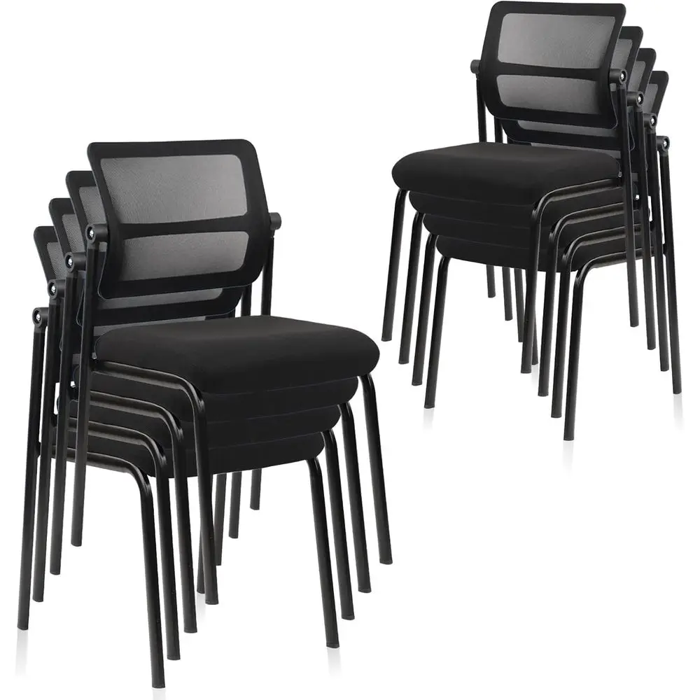 

Adjustable Ergonomic Mesh Chairs for Conference Rooms, Stackable Office Desk Chairs with Lumbar Support, Black, 8-Pack