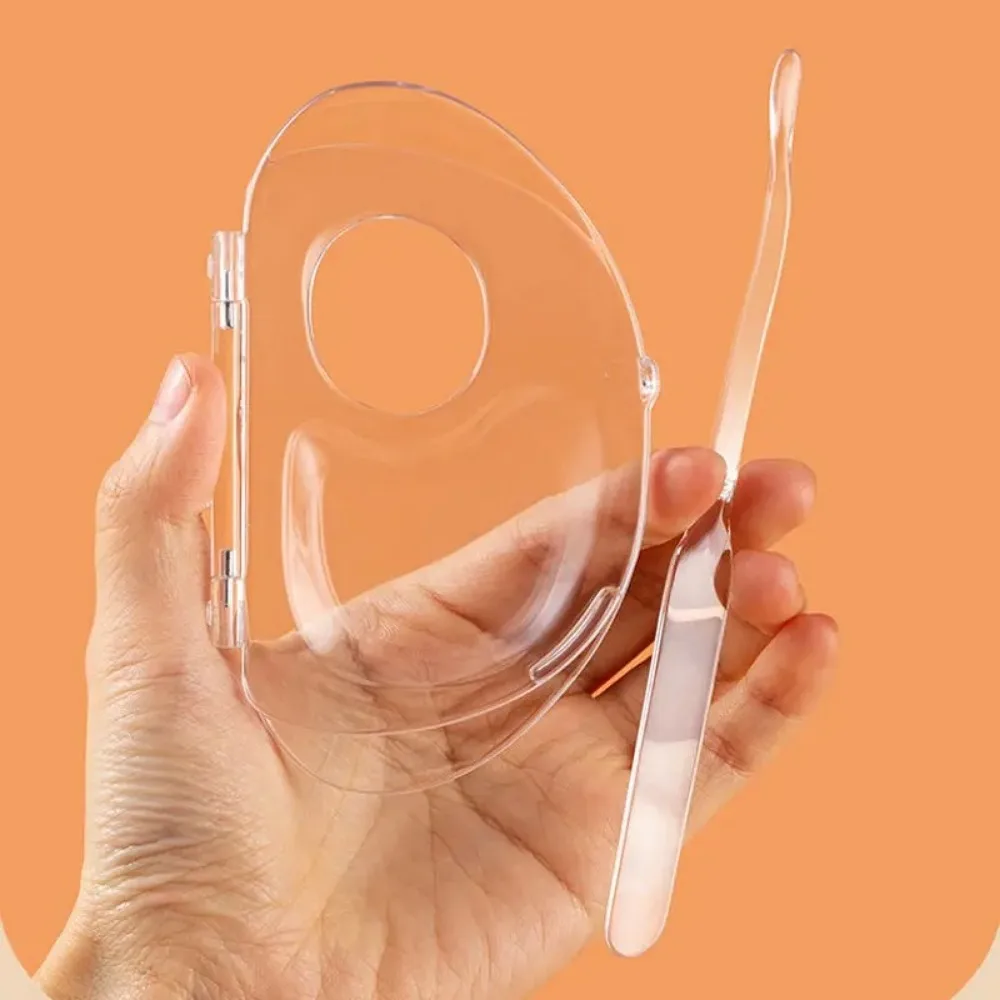 Tavolozza pieghevole per fondotinta liquido Kit di strumenti per trucco professionale in acrilico Set di aste per crema di miscelazione trasparente