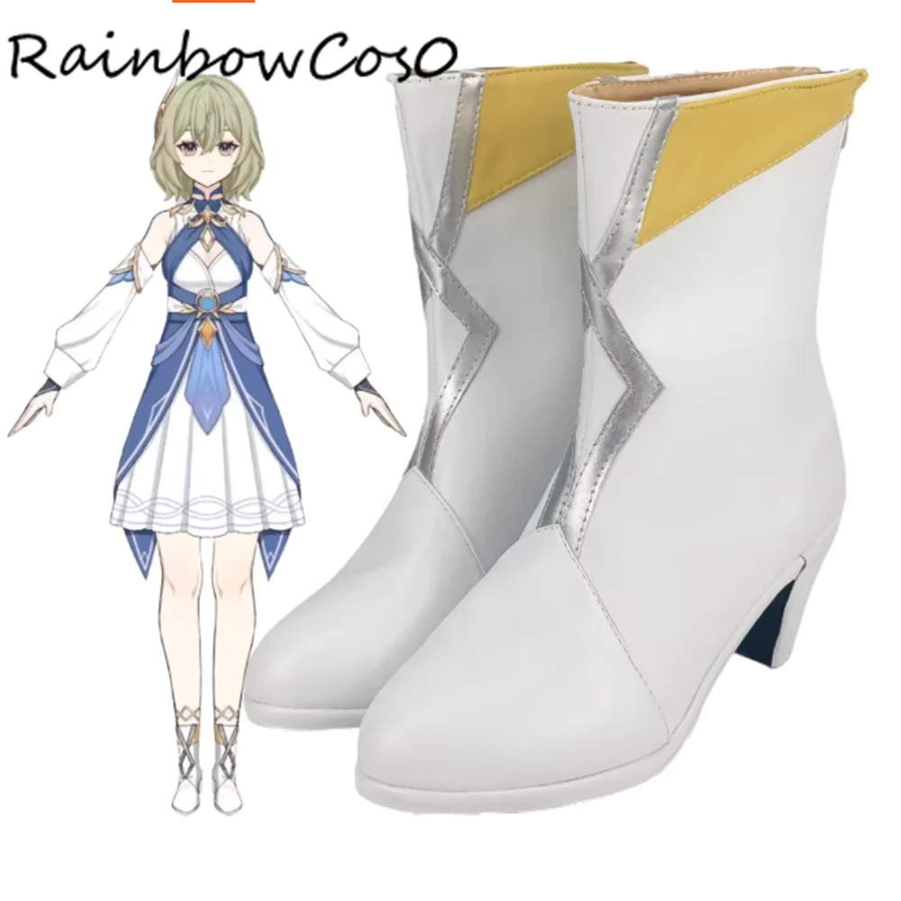 

Tholindis Genshin Impact Обувь для косплея Сапоги Игра Аниме Хэллоуин Рождество РадугаCos0 W5533