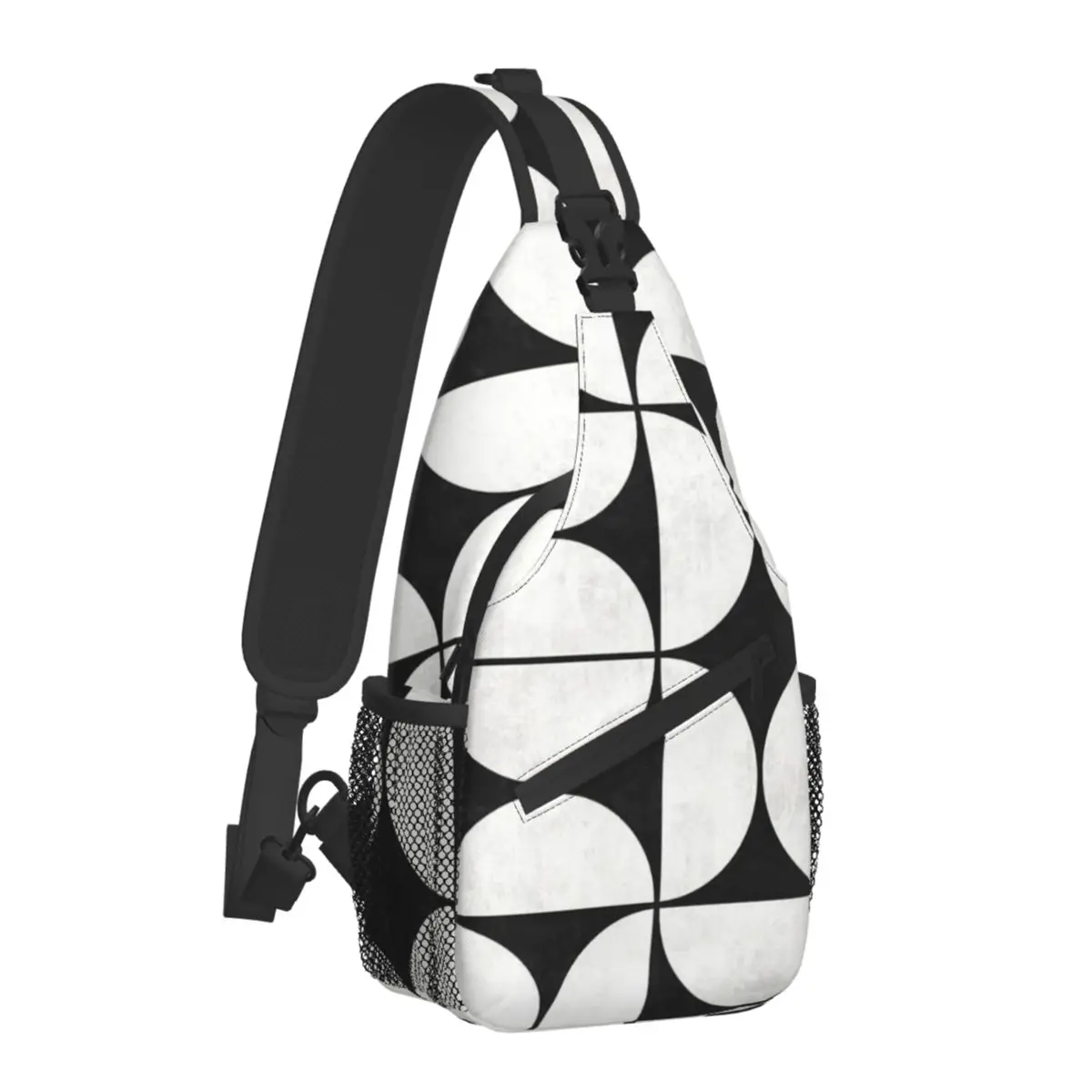 

Geometric Patterns Crossbody Bag Sports Middle Century Modern Concrete Chest Bag Women Man Fashion Shoulder Backpacks Travel