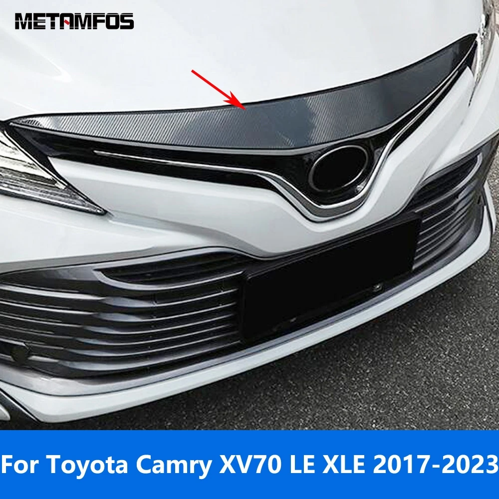 

For Toyota Camry XV70 LE XLE 2017-2022 2023 Carbon Fiber Front Engine Hood Bonnet Grille Lid Cover Trim Accessories Car Styling