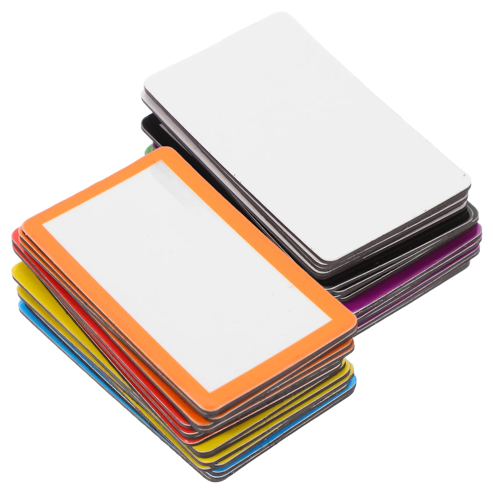 ป้ายชื่อแม่เหล็กแบบเขียนได้ 40 ชิ้น ป้ายไวท์บอร์ดแบบลบได้หลากสี สำหรับบ้าน โรงเรียน และองค์กร