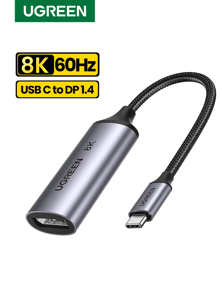 UGREEN USB C do 8K Displayport 1.4 Adapter do iPhone 15 Macbook Pro iPad USB typu C do 8K DP1.4 kabel adaptera 32.4Gbps 8K/60Hz — zdjęcie produktu 7