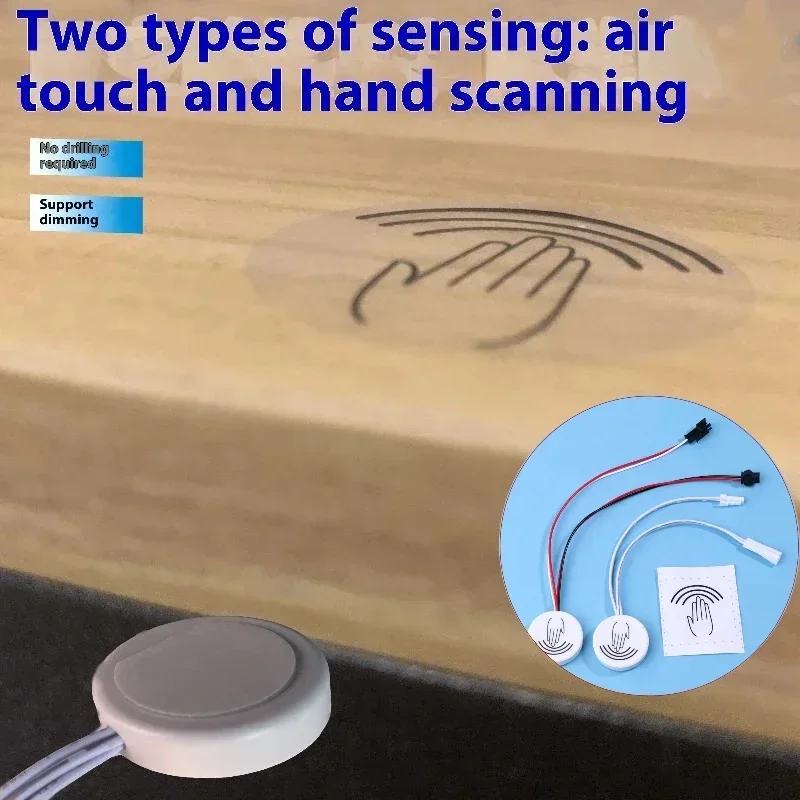 

2-контактная перегородка, сенсорный датчик, диммер, ручной контроллер через панель, дерево, камень, стекло 3,7–24 В