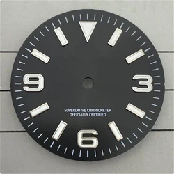 Watch Dial Nh35 Explor 369 Dial Nh35 Movement Watch Ice Blue Luminous 28.5mm 8215 Dial Watch Repair Watch Black Hands Accessory