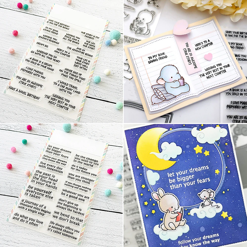 Phrases About Encouragement Clear Stamps Sentiment Words Stamp For DIY Scrapbooking Paper Photo Album Craft Card Making New 2023