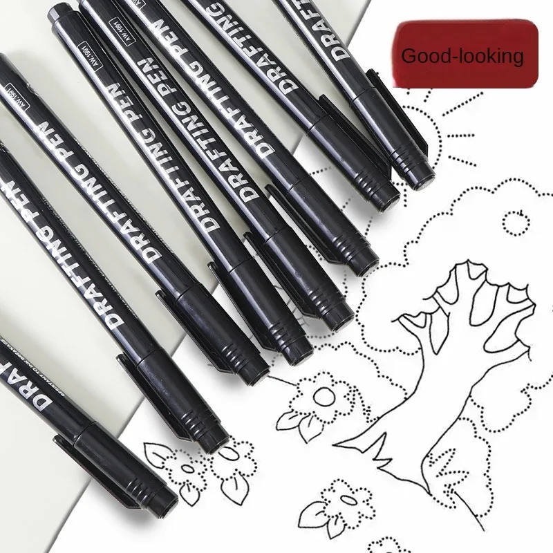 Imagem -05 - Micron Manga Marcadores Pen Grupo Caneta Agulha Escova Art Pintados à Mão Gancho Linha Canetas Esboço Fineliner Desenho Papelaria 12 Pcs