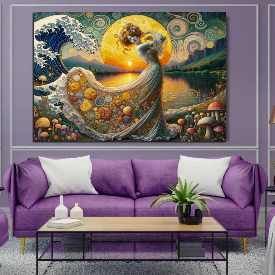 Diamond Painting Klimt style Landscape New Amazing Beautiful Woman Diamond Mosaic Embroidery Cross Stitch Kits Home Decor