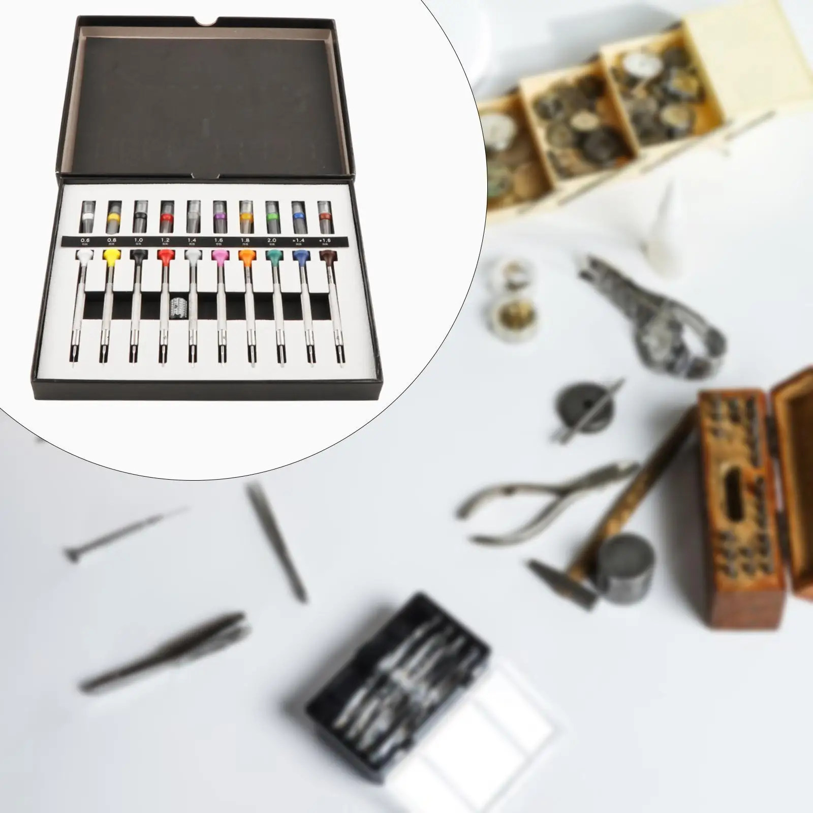 

10x набор отверток для часов, микропрецизионные отвертки, легкие портативные