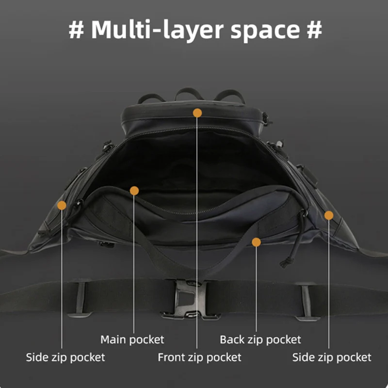 경량 방수 크로스 바디 체스트 백, 여행 하이킹 다기능 허리 팩, 스포츠 야외 낚시 기어 백, Y33A