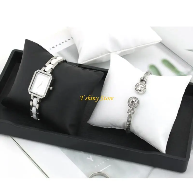 

N58F 10 PCS Small Bracelet Watch Pillows Jewelry Display Pillows PU Leather Material