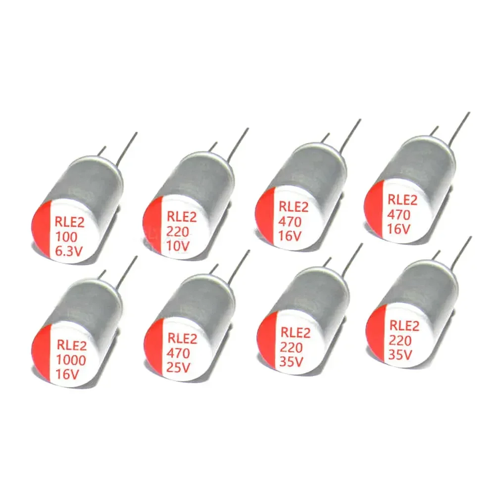 10 buah kapasitor padat polimer 10V 220uF 330uF 470uF 560uF 680uF 820uF 1000uF 1500uf 2200uF kapasitor elektrolitik Solid DIP