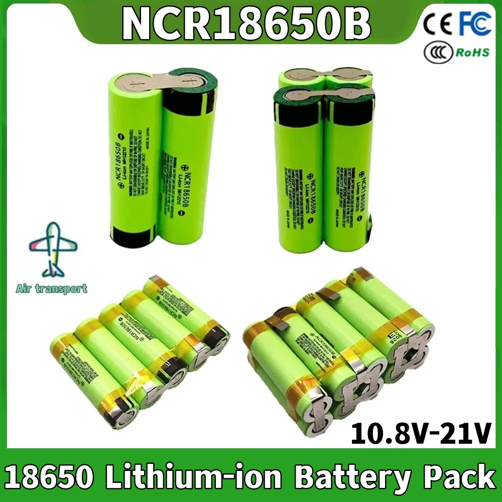 

For NCR18650B 2S 3S 4S 5S 6S 12V 14.4V 18V 21V 25V 18650 Battery Pack 3500mah/7000mah 20A Discharge Screwdriver Battery