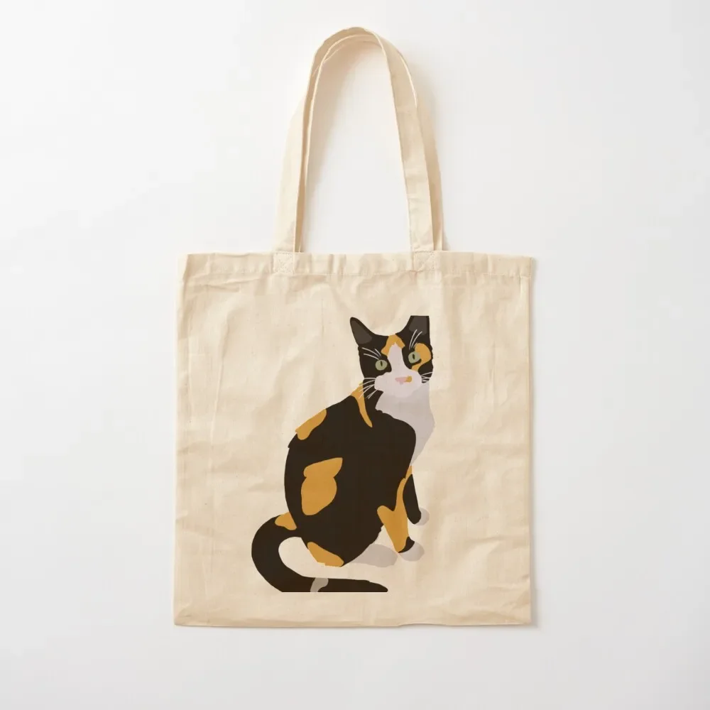 

Calico Portrait, Cute Calico Cat, Tote Bag shopper bags for women hand bag ladies free delivery bags Canvas stote bag