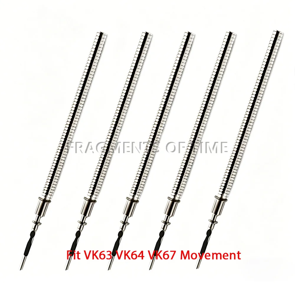 Steel Stem And Crown Assembly Kit, Compatible With VK63 VK64 VK67 VK68 VK61 Movements, Replacement Watch Maintenance Spare Parts