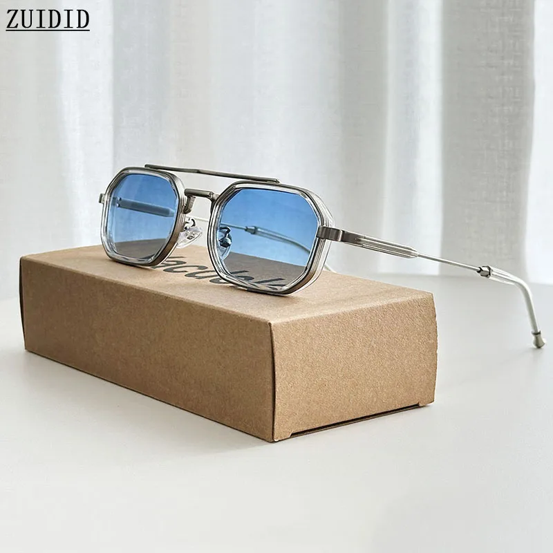 

Blue Sunglass Men Vintage Steampunk Square Sunglasses Women Luxury 2025 Fashion Glasses Vintage Gafas De Sol Hombre Zonnebril