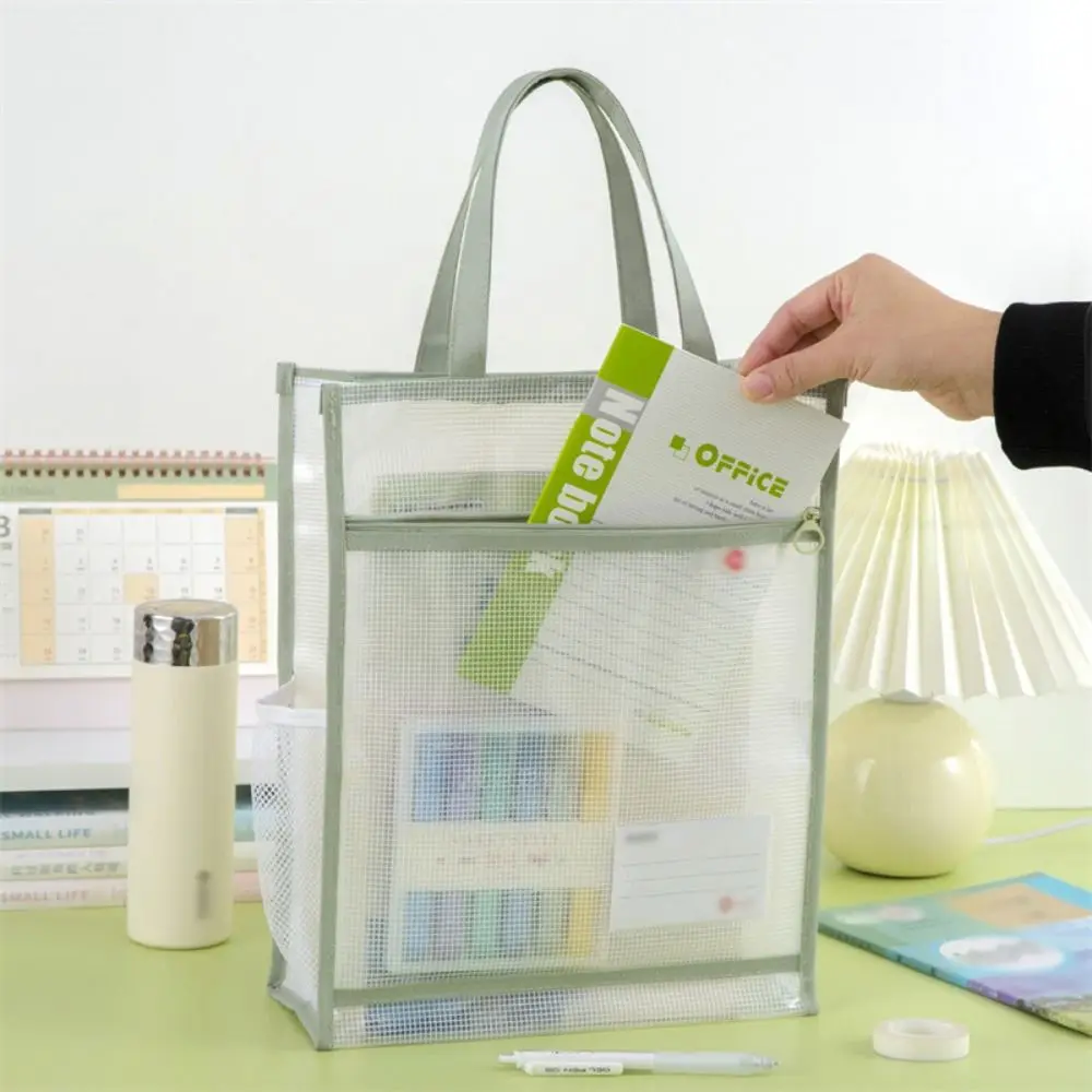 Clear A4 File Storage Bag Thickened Multi-layer Data Document Bag Large Capacity Waterproof Zipper Pouch Bag File Holder