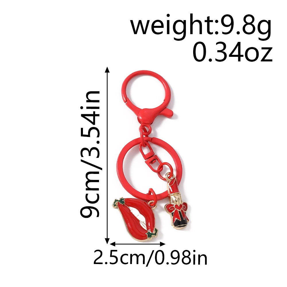 Aihua Niedliche Handtaschen-Schleifen-Schlüsselanhänger, Süße High-Heels-Schuhe, Nagellack, Lippenstift Schlüsselanhänger, Autoschlüsselanhänger für Damen und Herren, Schmuck – Detail 10