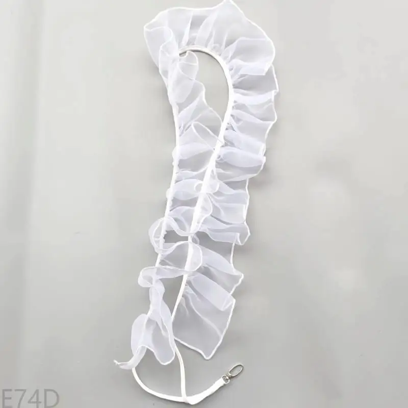 Fashion Forward Rüschen-Handykabel-Gurt, schöne Handykette mit gerafften Kanten für verschiedene mobile Abdeckungen, Dekoration – Detail 4